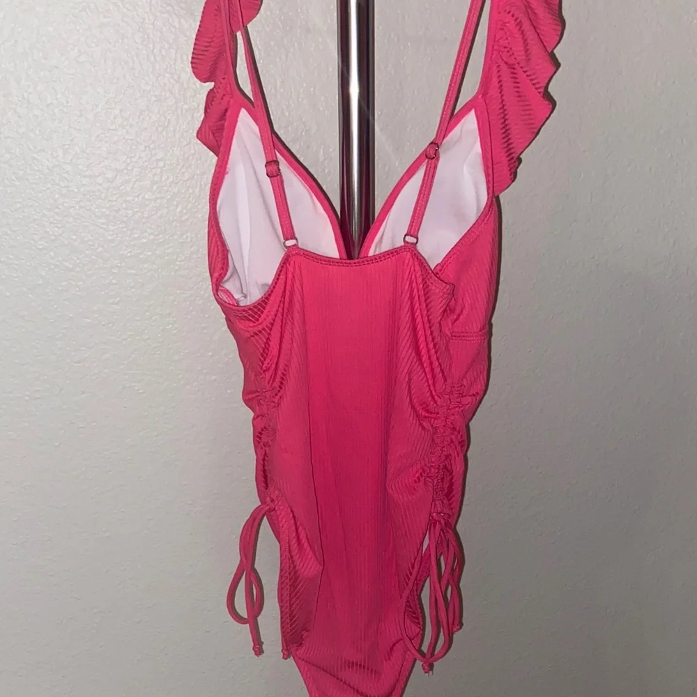 Pink Ruffled One-Piece Swimsuit - Picture 3 of 3
